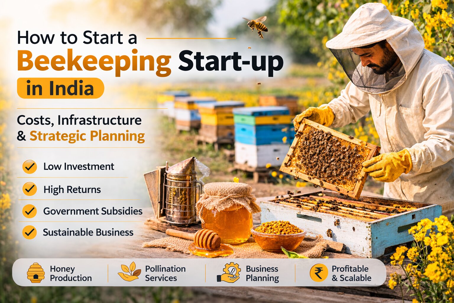 Beekeeping Start-up in India: Cost, Infrastructure & Business Planning Guide