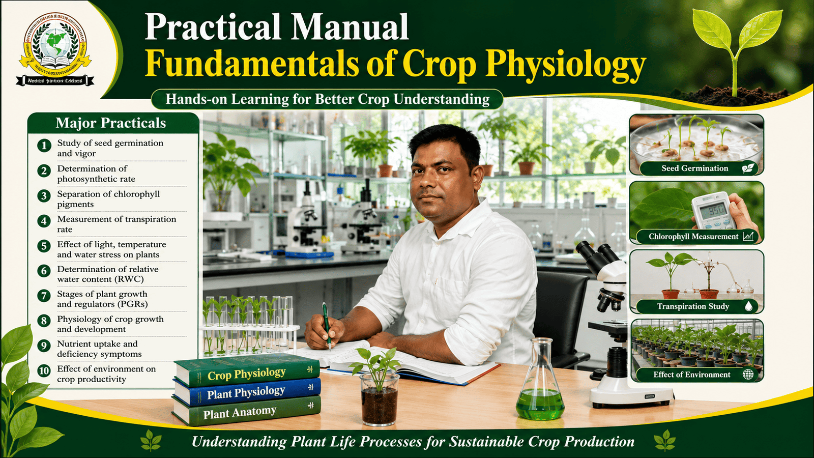 Crop Physiology Practical Manual (PPY 121): Laboratory Experiments and Practical Guide